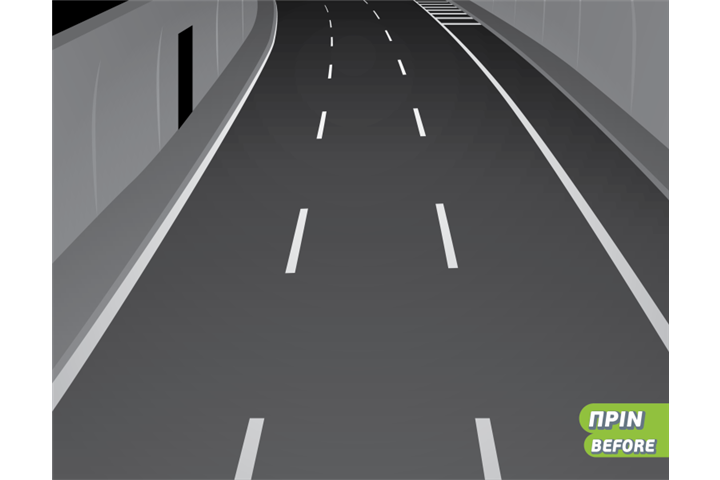 Pilot application of light-colored pavement coating in Theseus Tunnel at Kakia Skaka