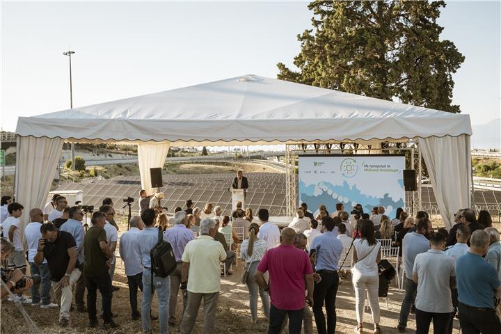Ολυμπία Οδός: Τελετή εγκαινίων του προγράμματος ηλιακής ενέργειας κατά μήκος του αυτοκινητόδρομου Αθηνών-Πατρών