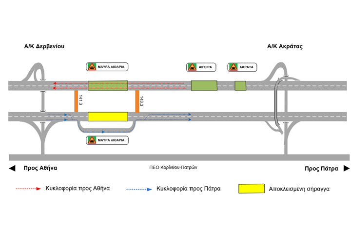 Κυκλοφοριακές ρυθμίσεις για εργασίες βαριάς συντήρησης  στις σήραγγες Μαύρων Λιθαριών